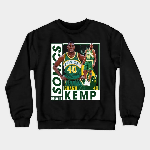 Shawn Kemp The  Reign Man Basketball Legend Signature Vintage Retro 80s 90s Bootleg Rap Style Crewneck Sweatshirt by CarDE